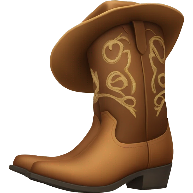 cute cowboy boots emoji