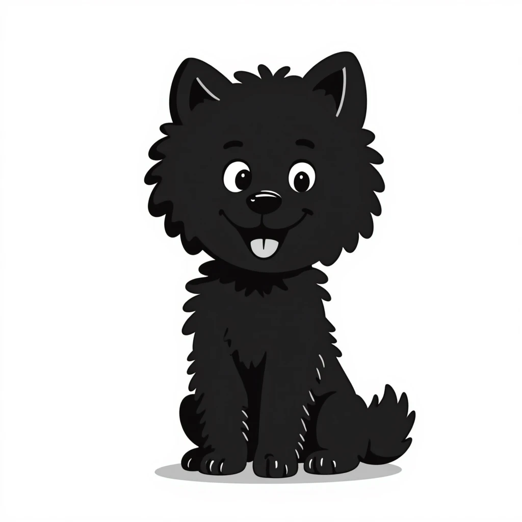 black poochon dog emoji