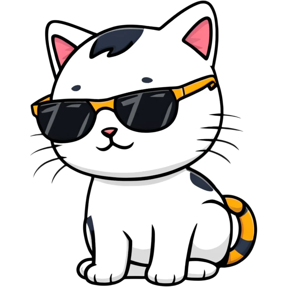 Cat with sunglasses emoji