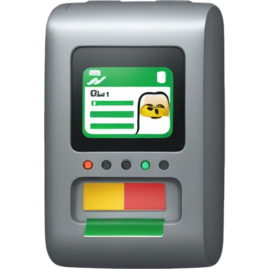 electronic pass and reader emoji