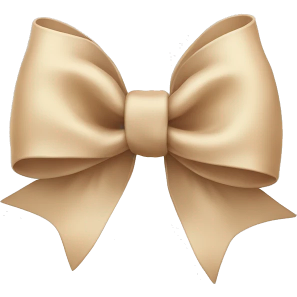 Cute beige bow  emoji