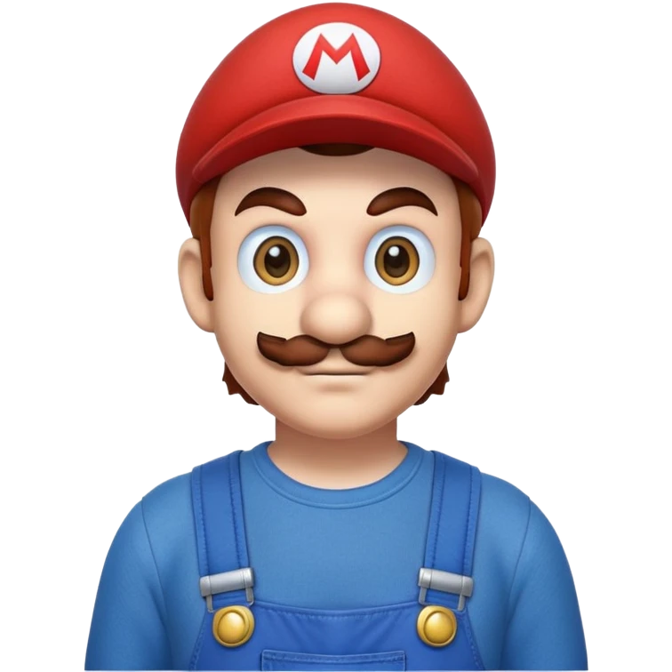 Super Mario character with red cap and blue overalls emoji