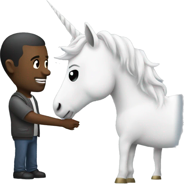 George Floyd shaking hands with unicorn  emoji