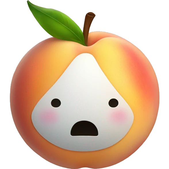 One peach with no face with a bow around it  emoji