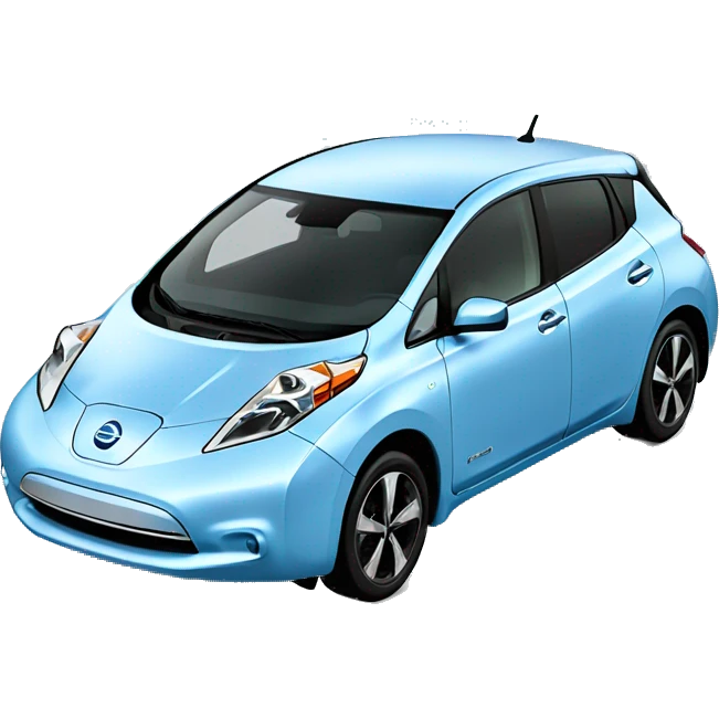 Light blue Nissan leaf emoji