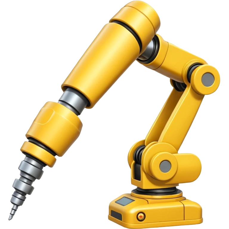 Industrial Arm – Yellow robotic arm, gripping tool emoji