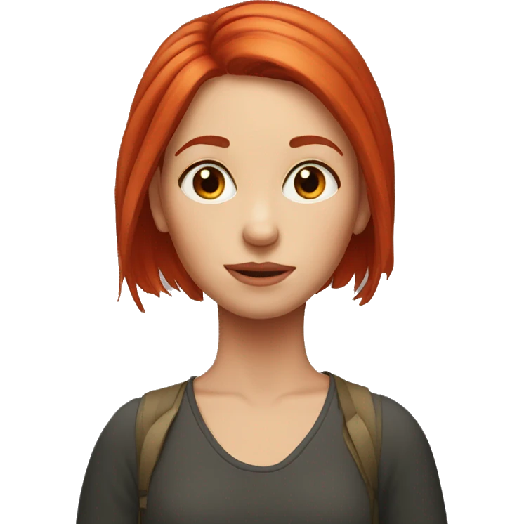portrait of red hair girl emoji