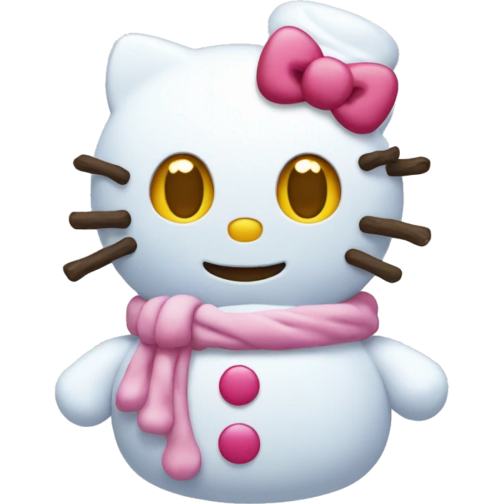 Hello kitty snow man  emoji