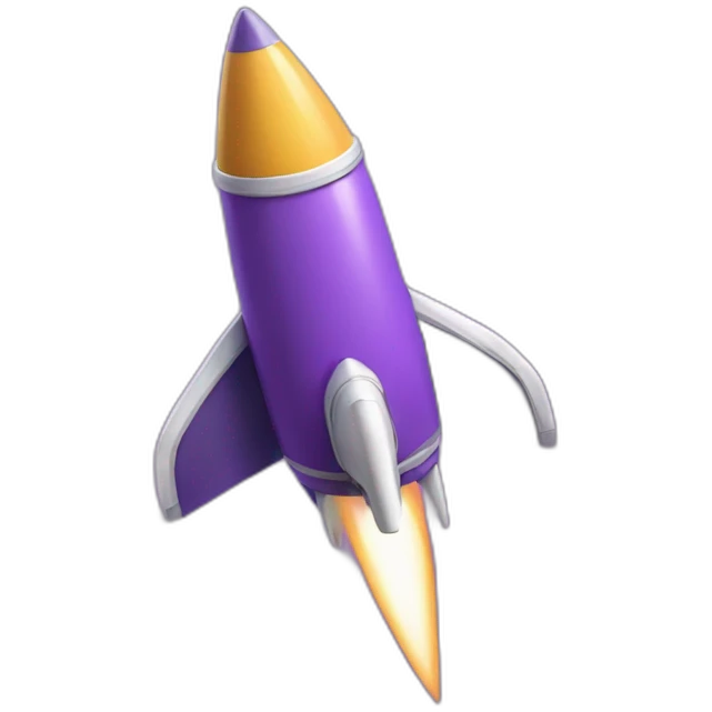 Purple-rocket emoji