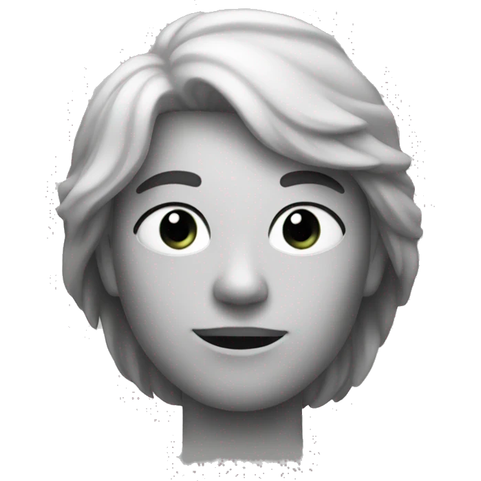 black and white emoji