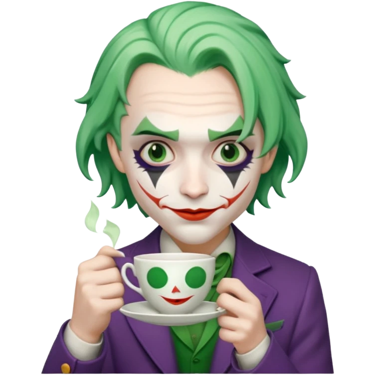 joker holding tea cup emoji