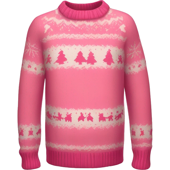 Xmas sweater pink emoji