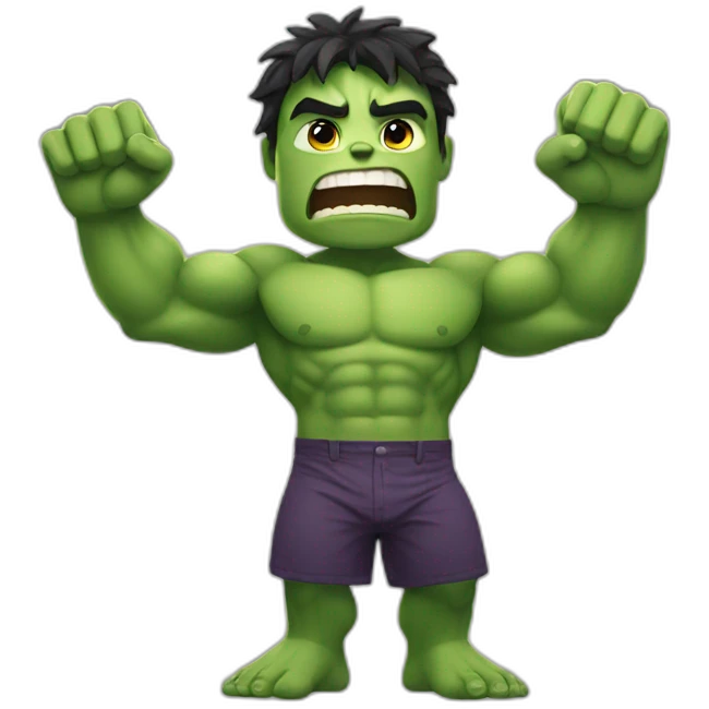 Hulk waving emoji