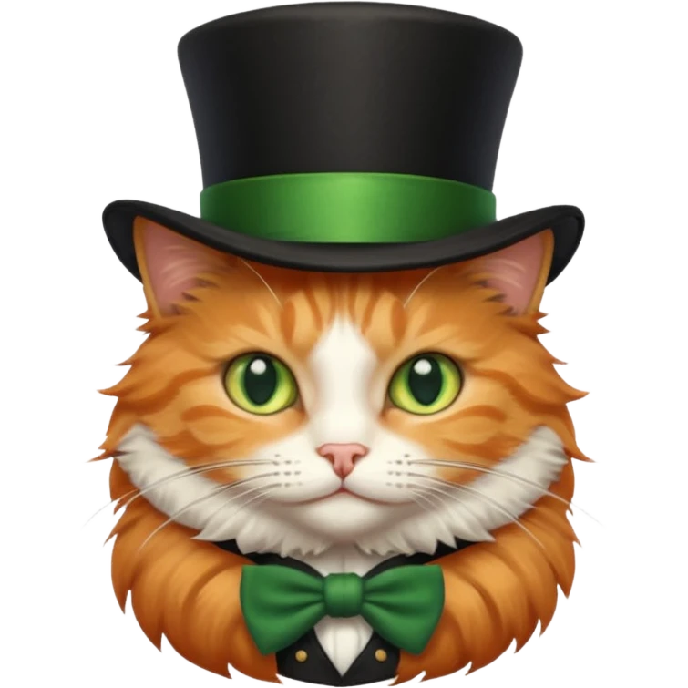 cat wearing a tophat emoji