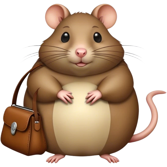 Fat rat with a purse emoji