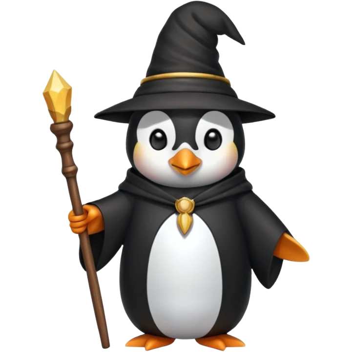 Penguin Wizard emoji