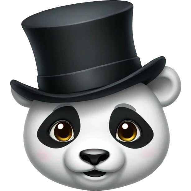 panda with tophat emoji