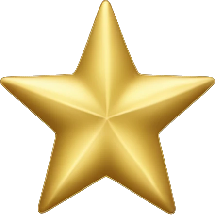 Create a silver star emoji identical to the classic gold star emoji (⭐️). It should match the same size, shape, and smooth shading, but in metallic silver. Keep the design simple and glossy, just like the original Apple star emoji. Same shape and size emoji