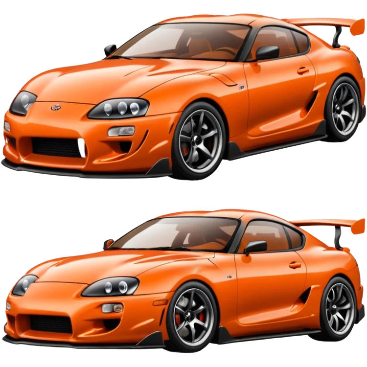 Toyota Supra mk iv orange  emoji