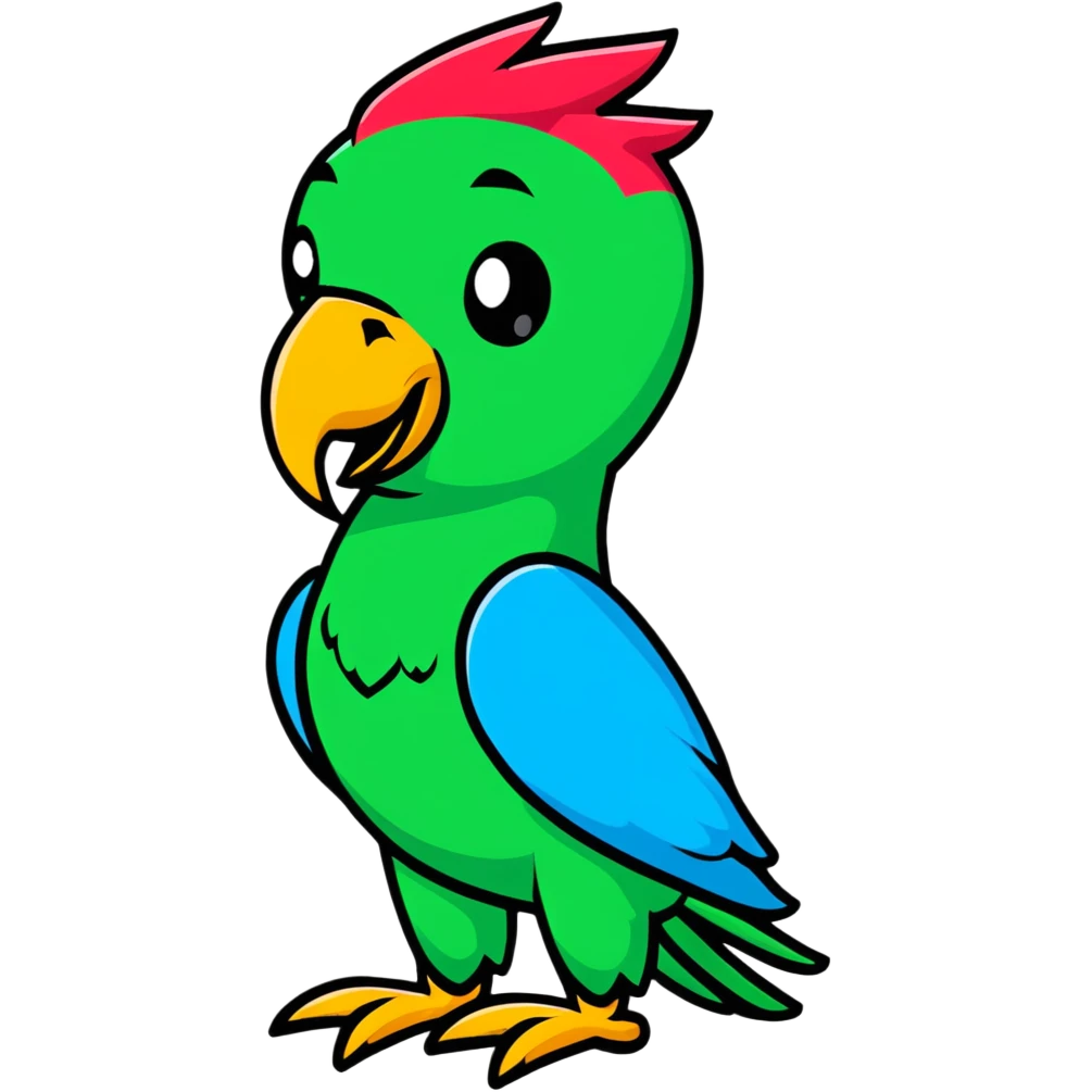 vibrant colors party parrot emoji
