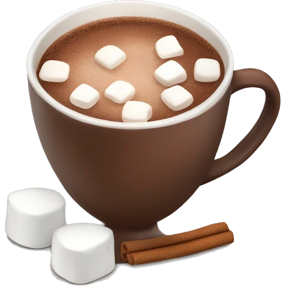 Cup of hot chocolate with marshmallows  emoji