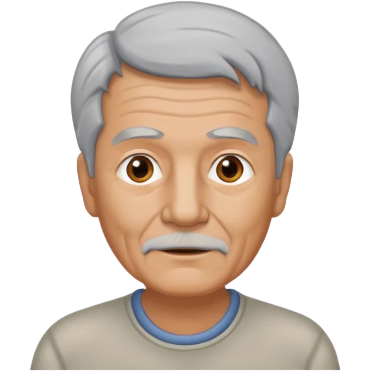 una imagen de un abuelo de 63 años sin bata medica emoji