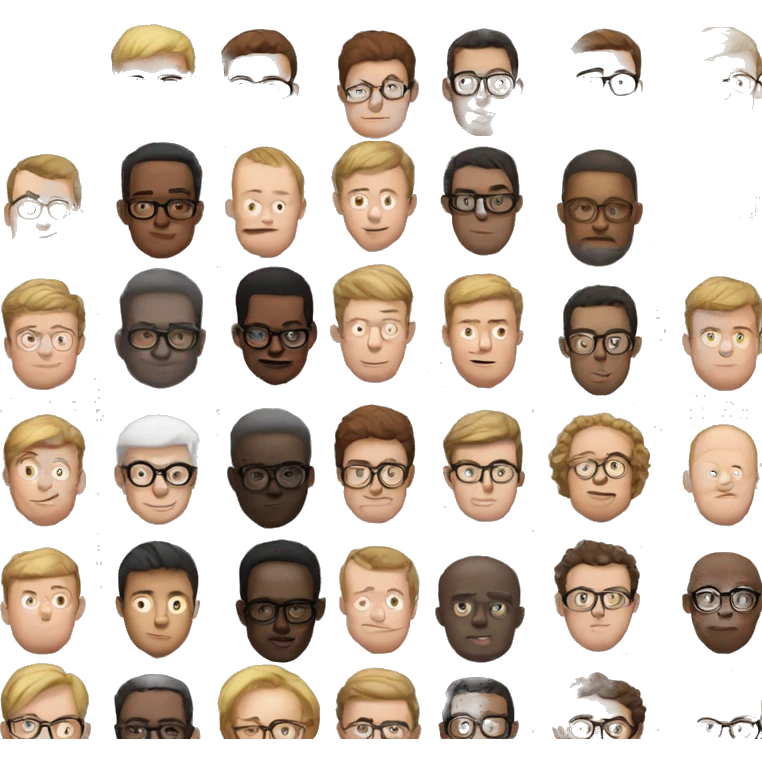 tall black guy and other midget white guy with glasses emoji