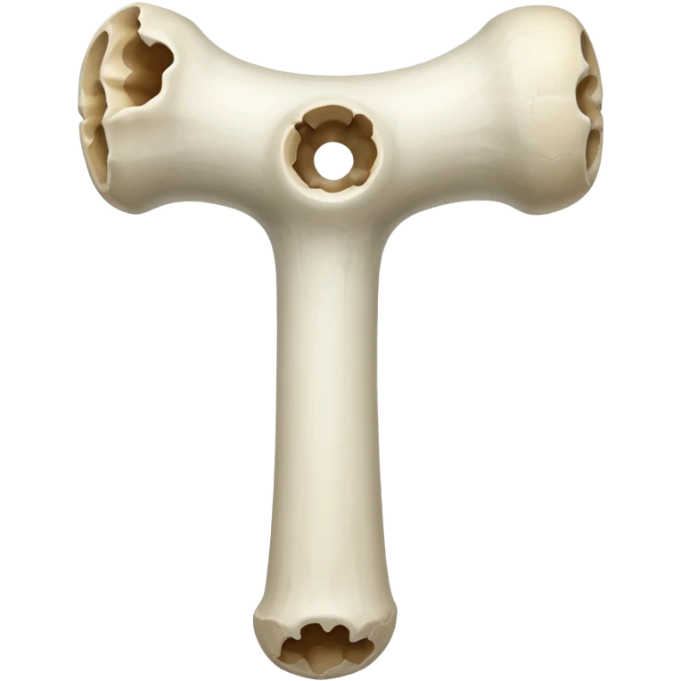 a femur bone with small holes inside emoji