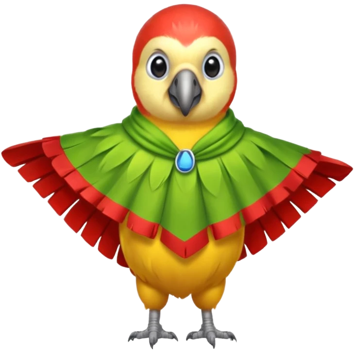 parrot wearing a poncho emoji