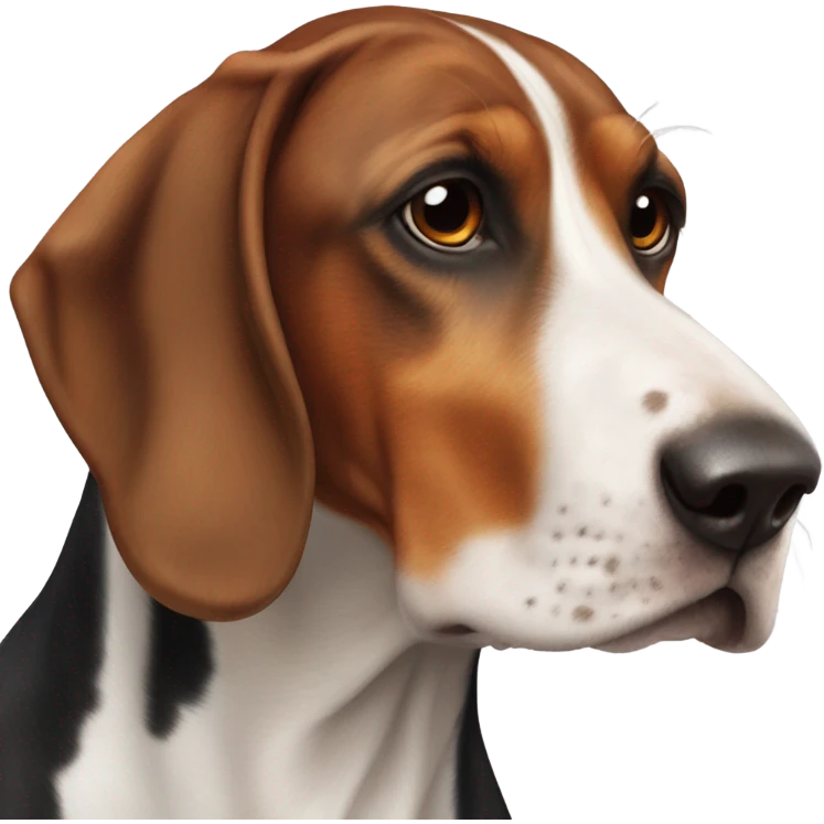 English American coonhound with red ticking only  emoji
