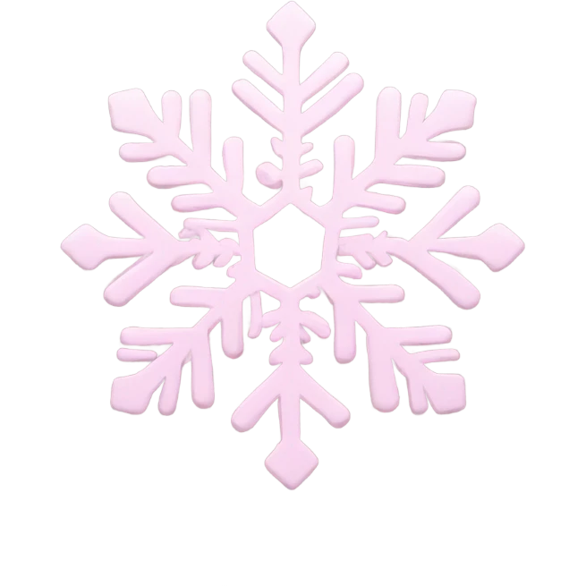Pastel pink snowflake emoji