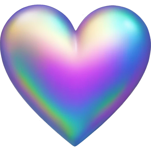 Iridescent heart emoji