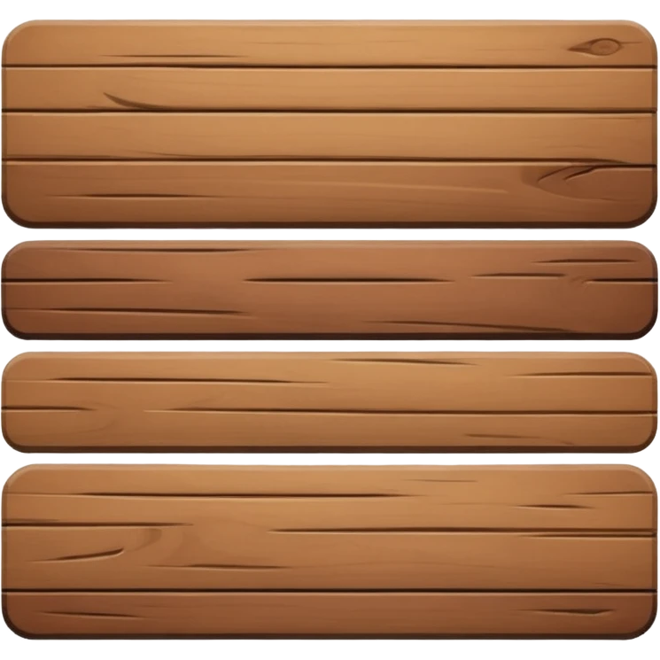 only one simple cartoon like wood plank emoji
