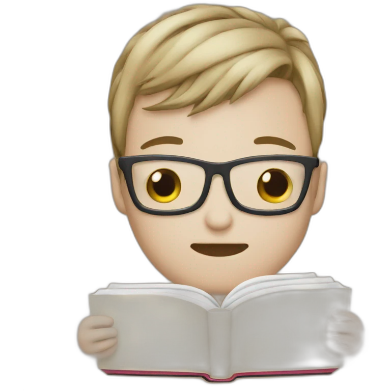Reading book emoji