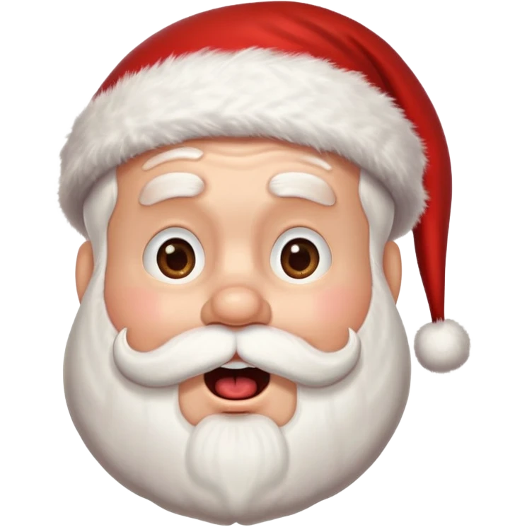 papai noel surpreso com a boca aberta emoji