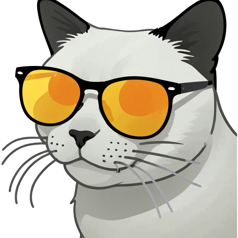 Cat with sunglasses emoji