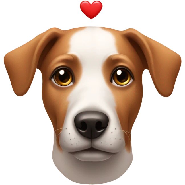 Dog with heart mark on head emoji