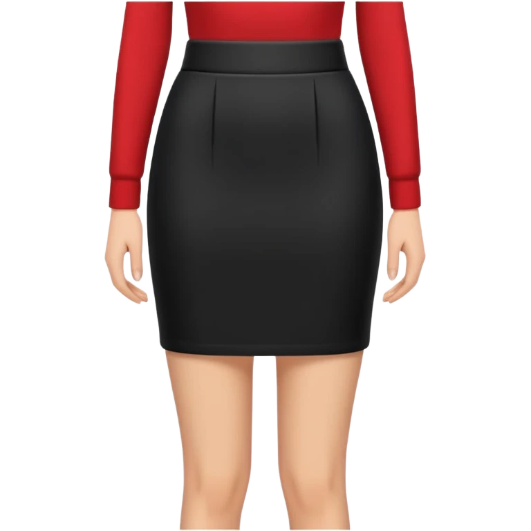 plain isolated black mini pencil skirt emoji