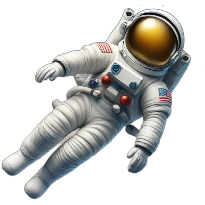 a astronaut fly to the sky emoji
