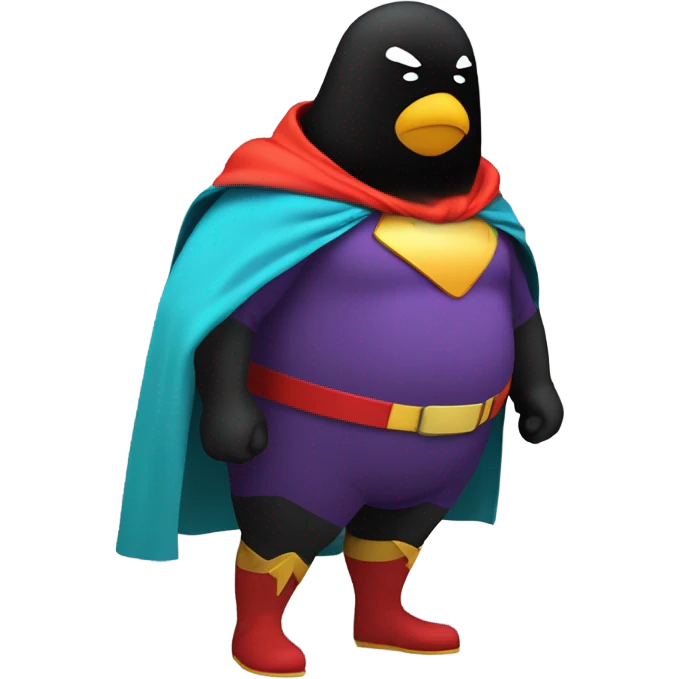 Fat Robin superhero emoji