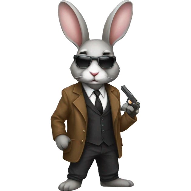 gangster rabbit emoji