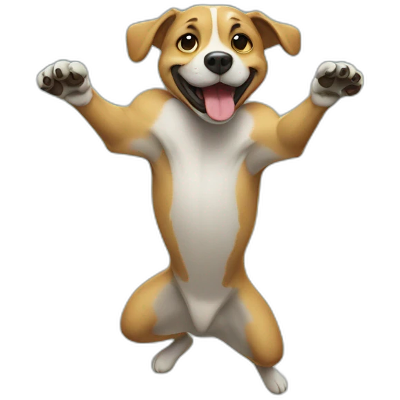 dog doing backflip emoji