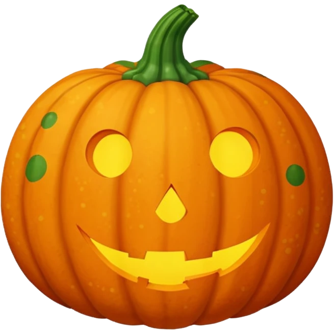 Orange Spotted Green Pumpkin emoji