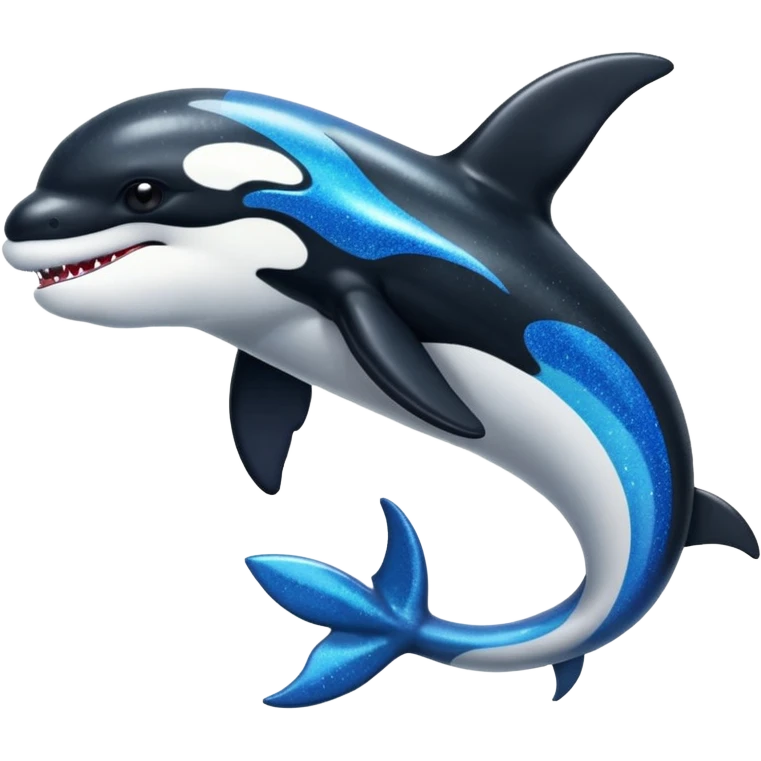 Black and white smooth shiny oily glossy glittery handsome orca-Salamence-Amaura-Garchomp-salandit-hybrid-fusion-creature emoji