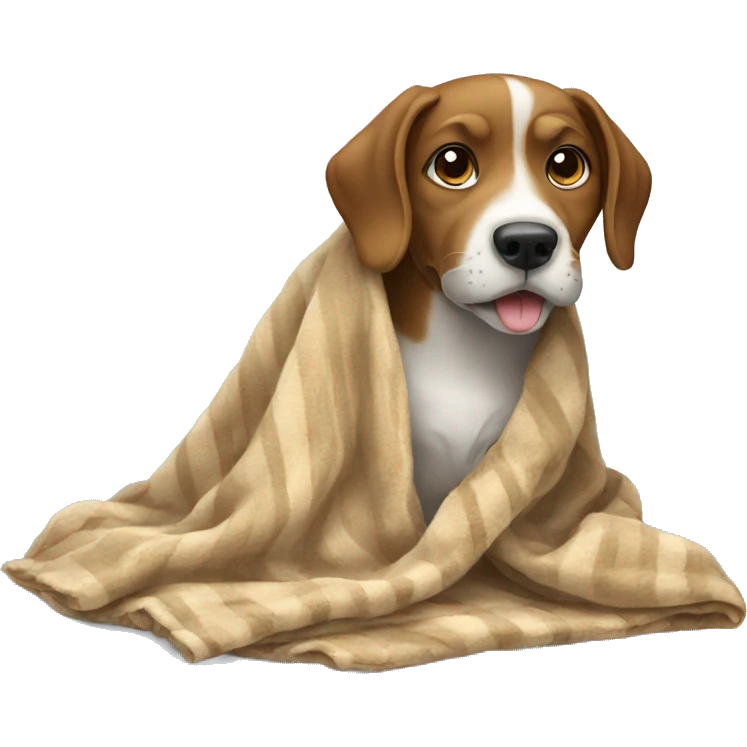 Dog with blanket  emoji