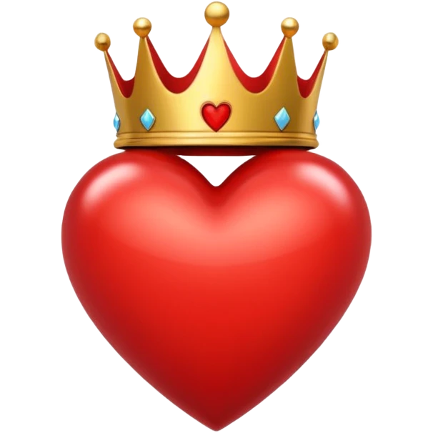 heart with crown on it emoji