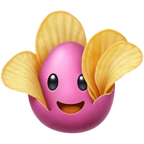 pink potato chips emoji