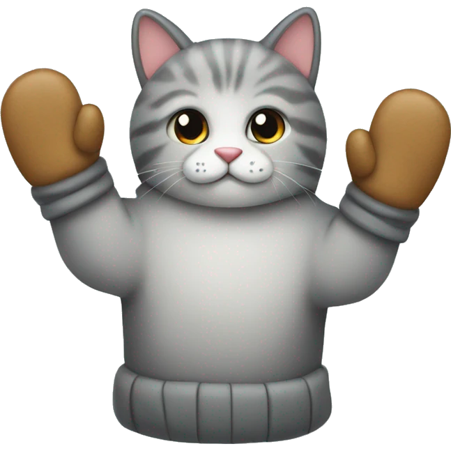 Mittens with paws emoji