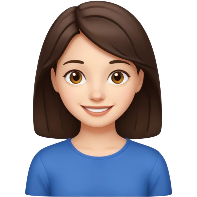 Cute brunette girl emoji