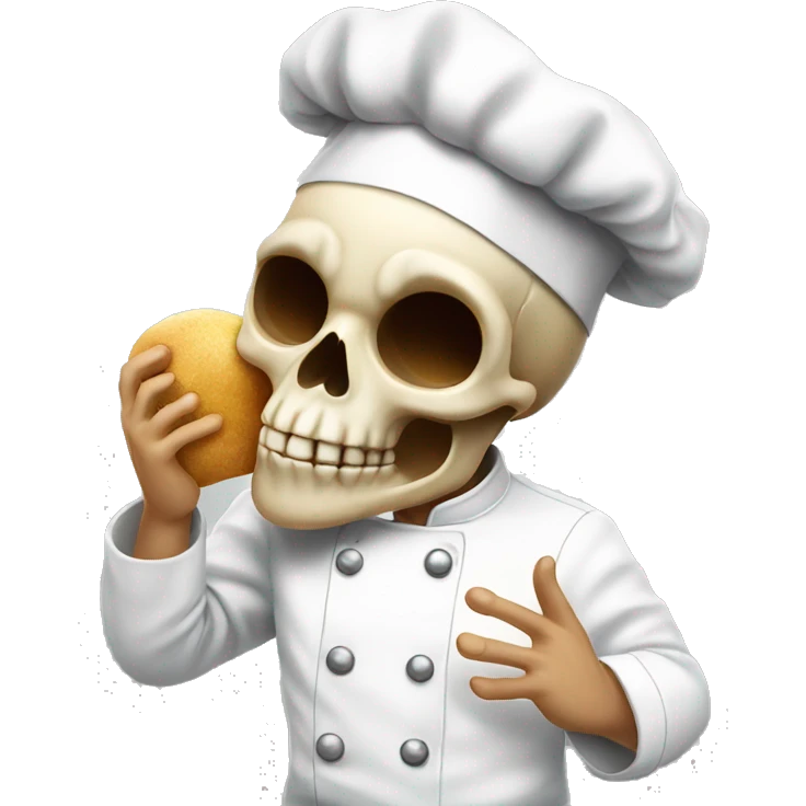 Skull Chefs Kiss with hand emoji